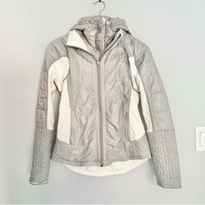 Lululemon Run Bundle Up Jacket Polar Cream Silver Slate Size 6